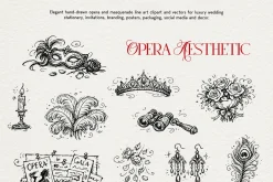 Opera Aesthetic: Vector Line Art