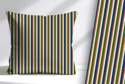 Orange Green and Blue Stripe