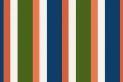 Orange Green and Blue Stripe