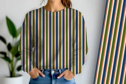 Orange Green and Blue Stripe