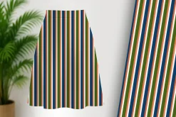Orange Green and Blue Stripe