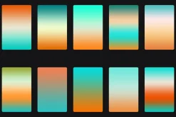 Orange And Teal Gradients