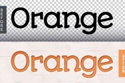 Orange Editable Text Effect