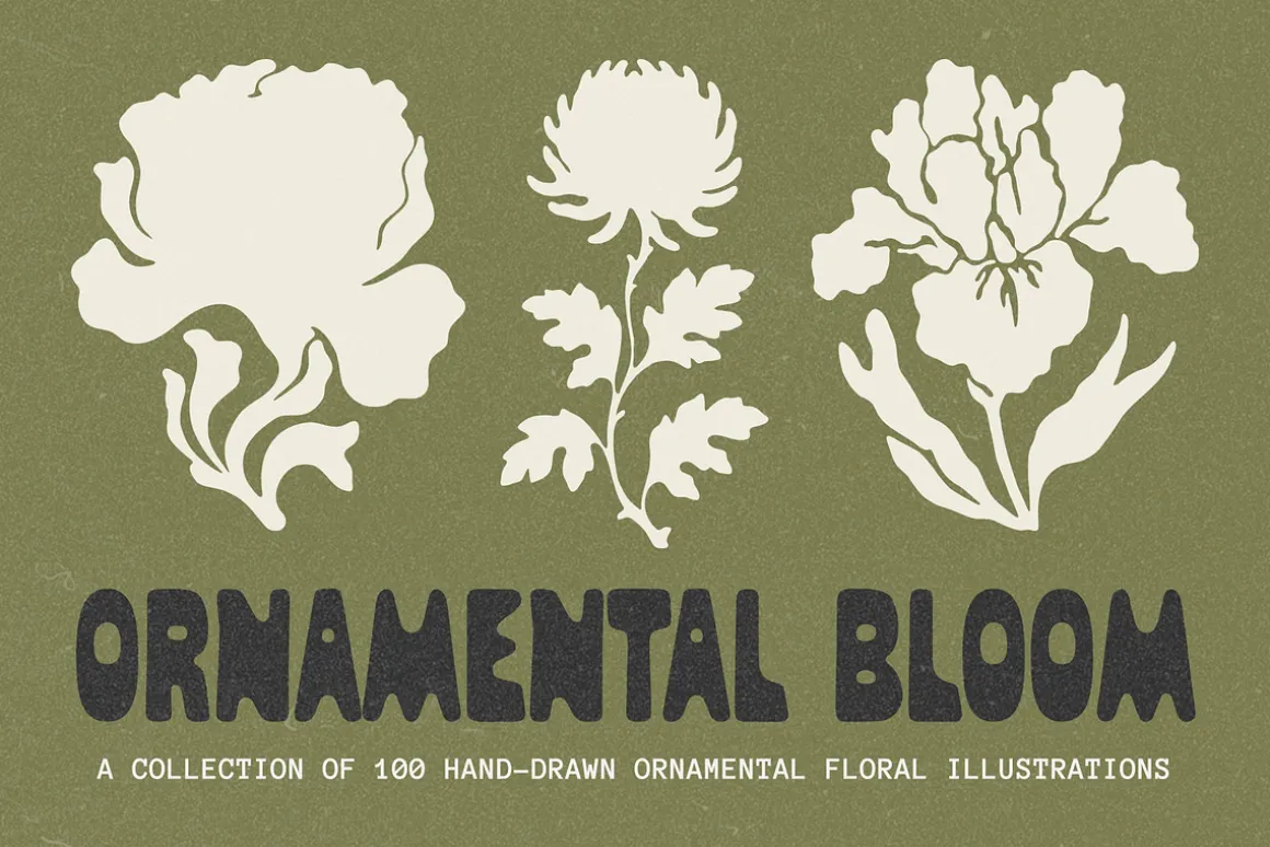 Ornamental Bloom: 100 Illustrations