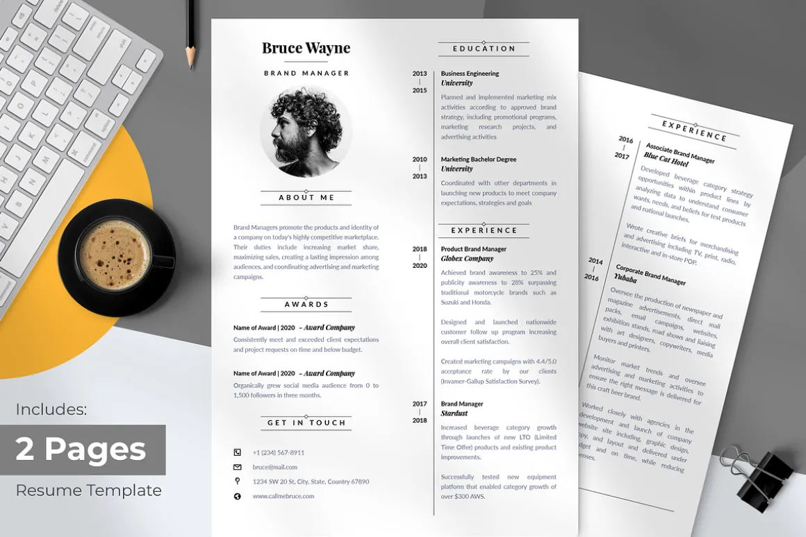 Otto Resume + Cover Letter Template