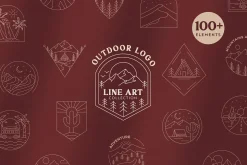 Outdoor Line Art Graphic Set