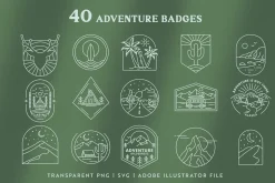 Outdoor Line Art Graphic Set