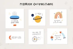 Outer Space |100% hand drawn clipart
