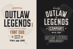 OUTLAW LEGENDS Font Duo + Extra
