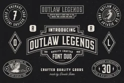 OUTLAW LEGENDS Font Duo + Extra