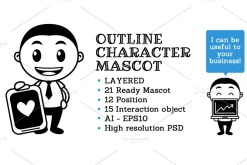 Outline Character Mascot