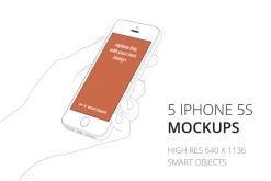 Outlined iPhone 5s mockups (5)