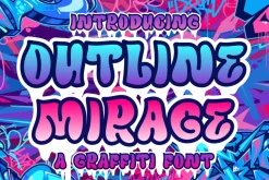 Outline Mirage - Graffiti Font