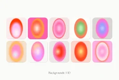 Oval Grainy Gradient Textures PS