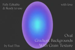 Oval Grainy Gradient Textures PS