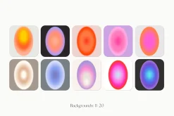 Oval Grainy Gradient Textures PS