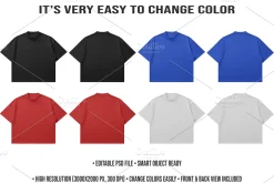 Oversized Tshirt Mockup PSD Editable