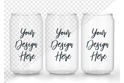 16oz Glass Can Mockup
