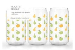 16oz Glass Can Mockup