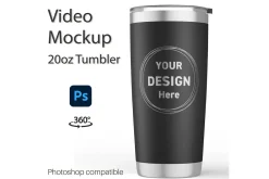 20 oz Tumbler Video Mockup