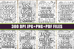 70 Pages Bible Coloring Book for Kid