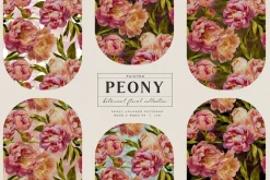 Painted Peony Botanical Florals