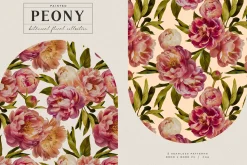 Painted Peony Botanical Florals
