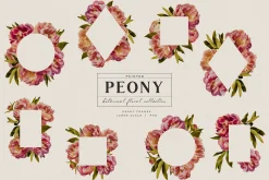 Painted Peony Botanical Florals