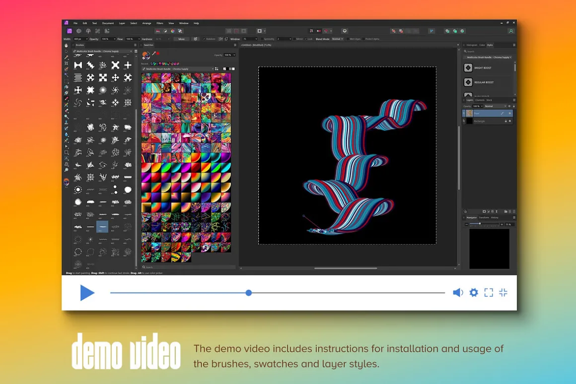 Painter: Multicolor Affinity Brushes