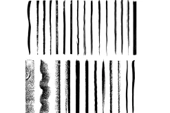 Paint Stroke Brushes. Pen Ink grunge