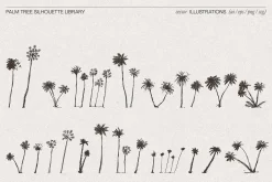 Palm Tree Silhouette Library
