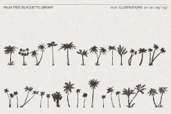 Palm Tree Silhouette Library