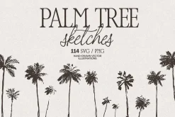 Palm Tree Silhouette Library
