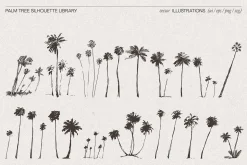 Palm Tree Silhouette Library