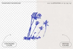 Palm Tree Silhouette Library
