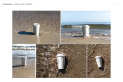 Paper Coffee Cup on the Beach Mockup