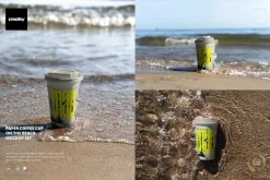 Paper Coffee Cup on the Beach Mockup