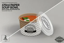 Paper Soup Cup Mockup