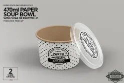 Paper Soup Cup Mockup