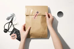 Paper Bag with Stickers Mockup Set