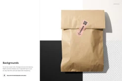 Paper Bag with Stickers Mockup Set