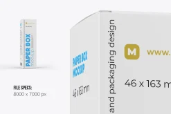 Paper Box Mockup 46x163mm