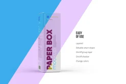 Paper Box Mockup 43x136mm