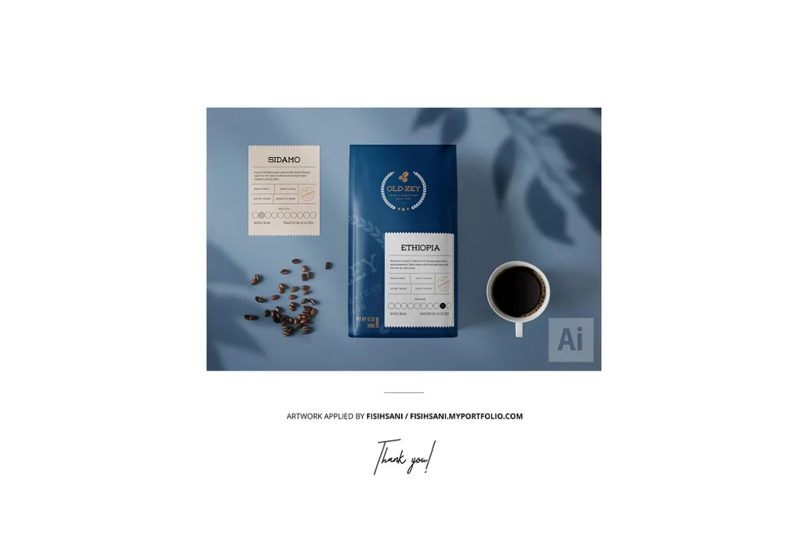 Paper Coffee Bag Mockup Set