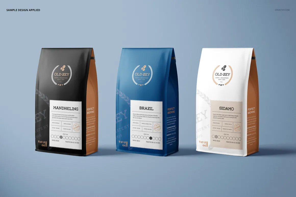 Paper Coffee Bag Mockup Set