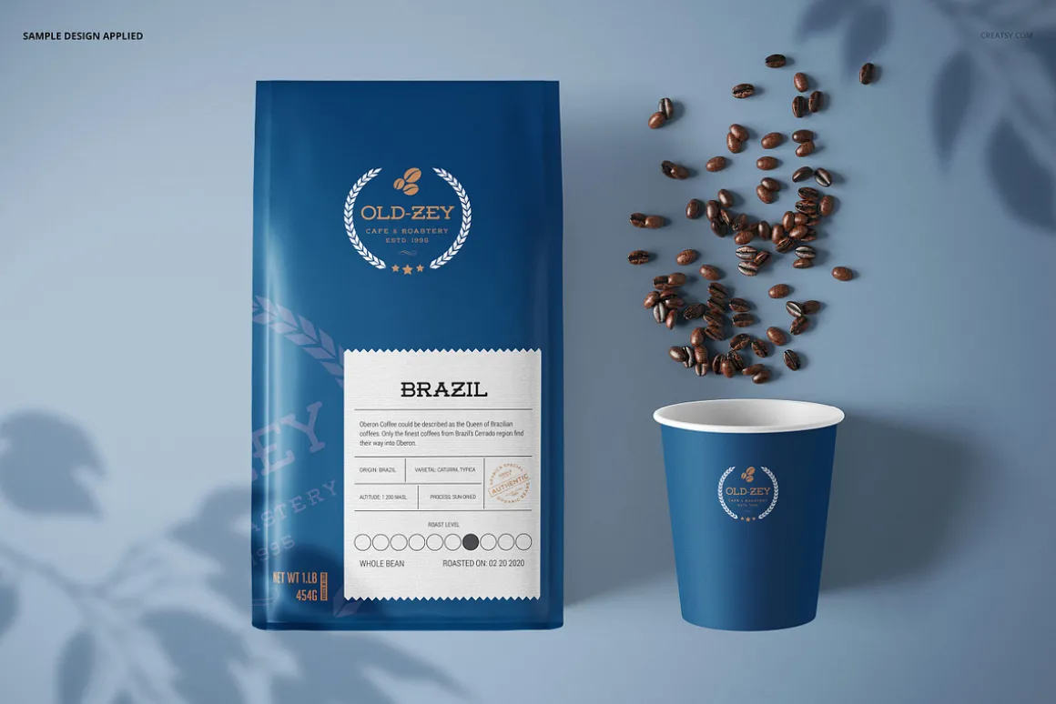 Paper Coffee Bag Mockup Set
