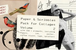 Paper & Scribbles Pack for Collage 2