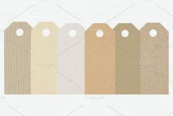 Paper texture gift label tags