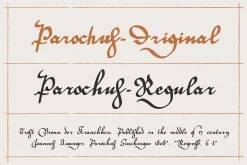 Parochus medieval script font family