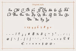 Parochus medieval script font family